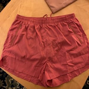 Girlfriend Collective coral active shorts